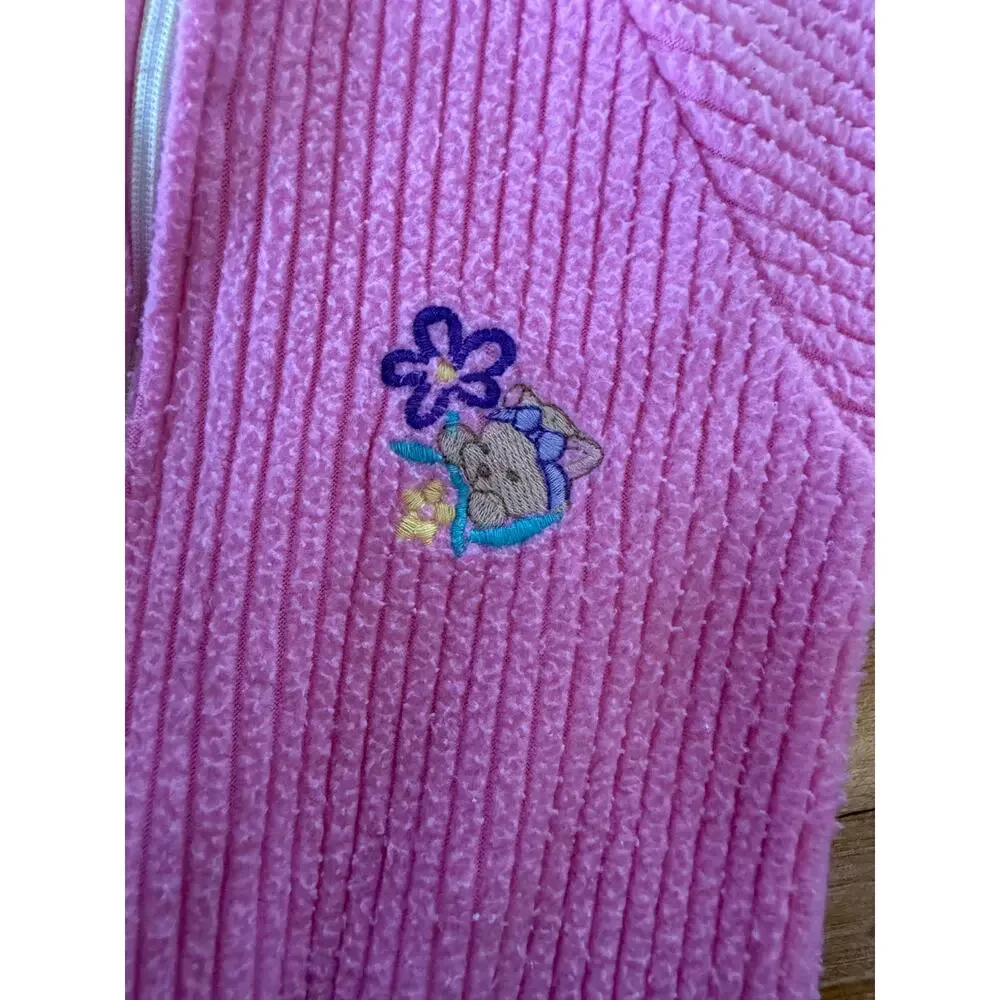 Vintage Carters pink ribbed‎ footie sleeper